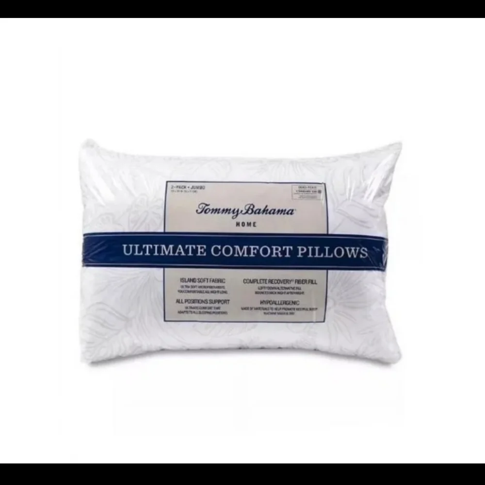 Tommy Bahama Home Ultimate Comfort Pillow Set of 2 Jumbo 20 x 28 Queen BNWT SO